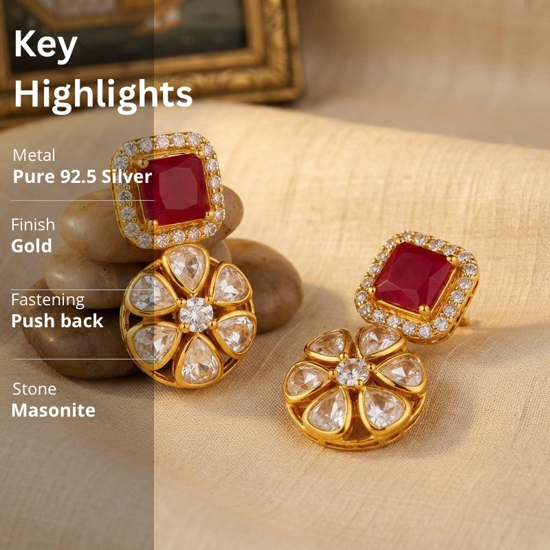 Polki Kundan Earrings