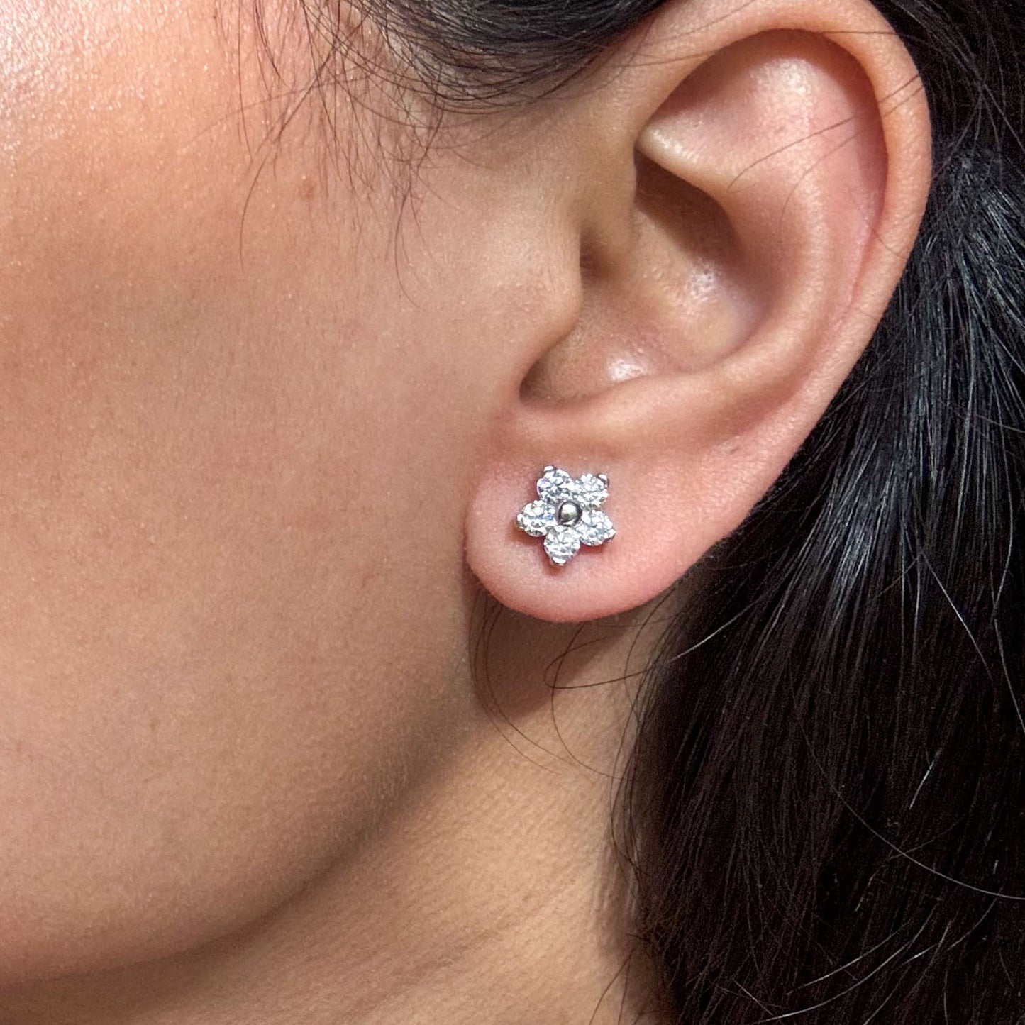White Flower Studs