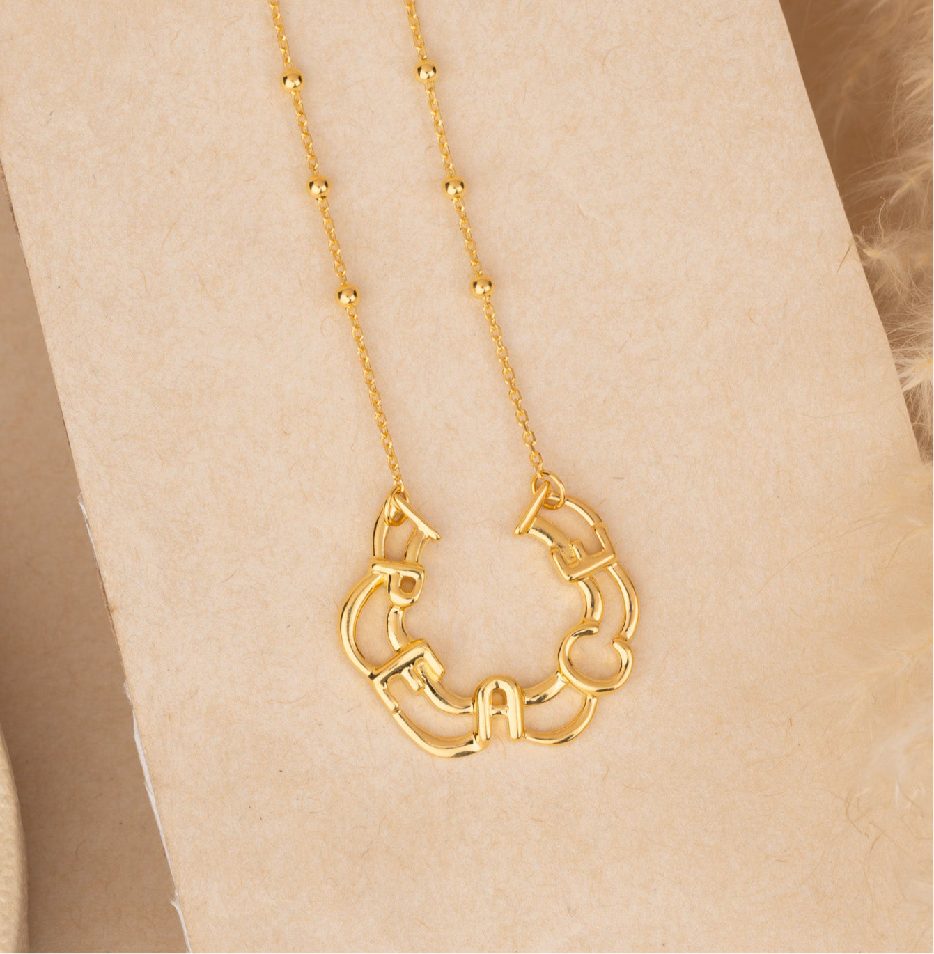Gold Peace Neck Chain