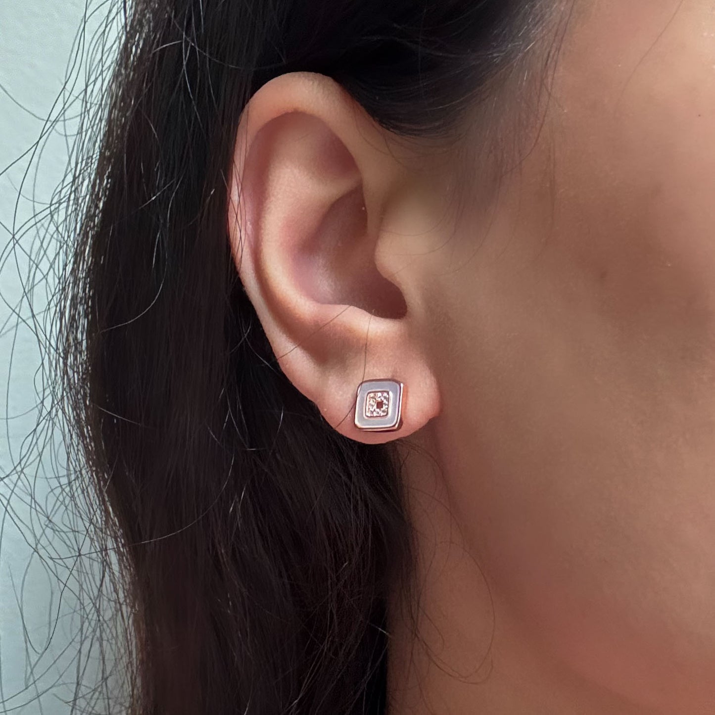 MOP Rose Gold Earrings