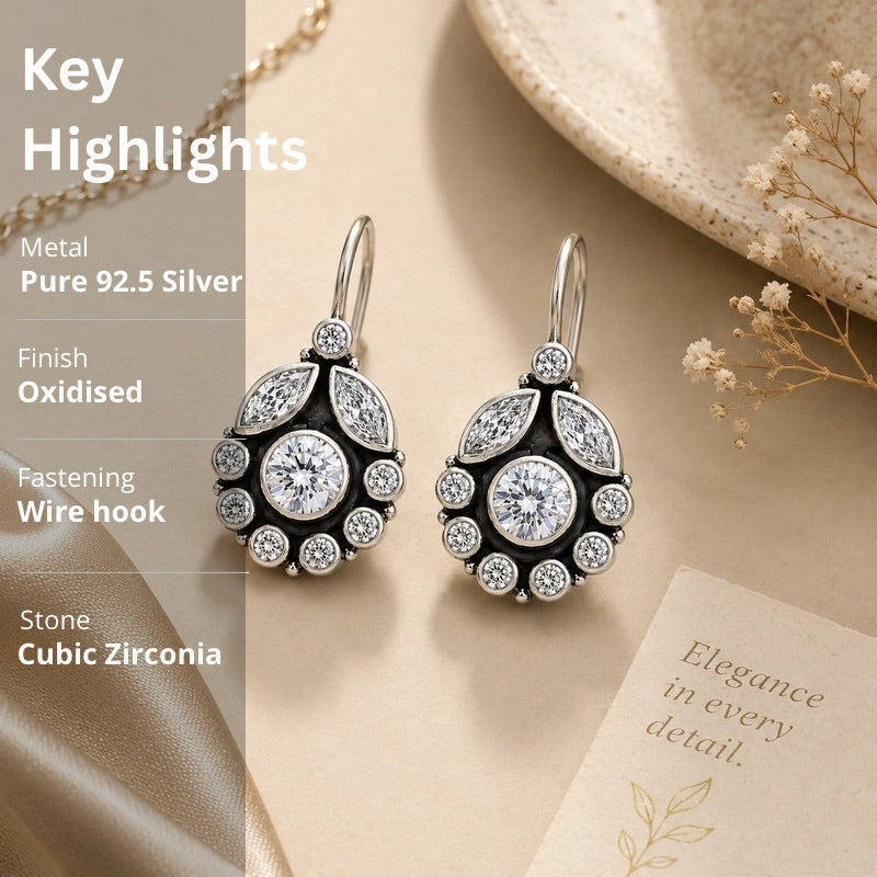 Sparkling Silver Earrings