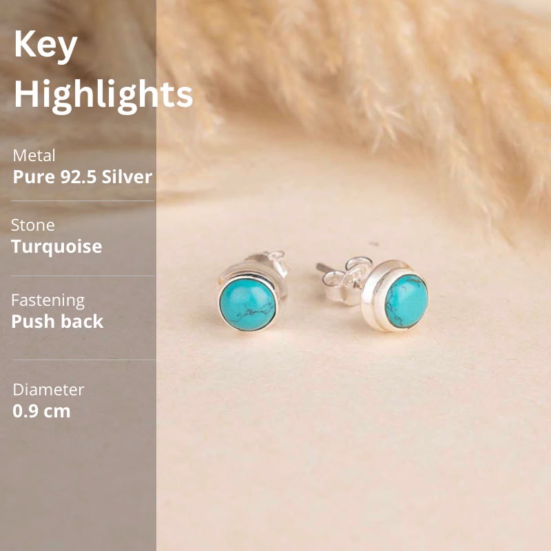 Silver Turquoise Studs