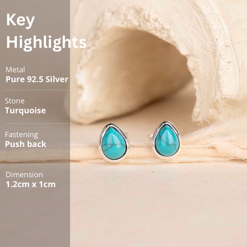 Silver Drop Studs