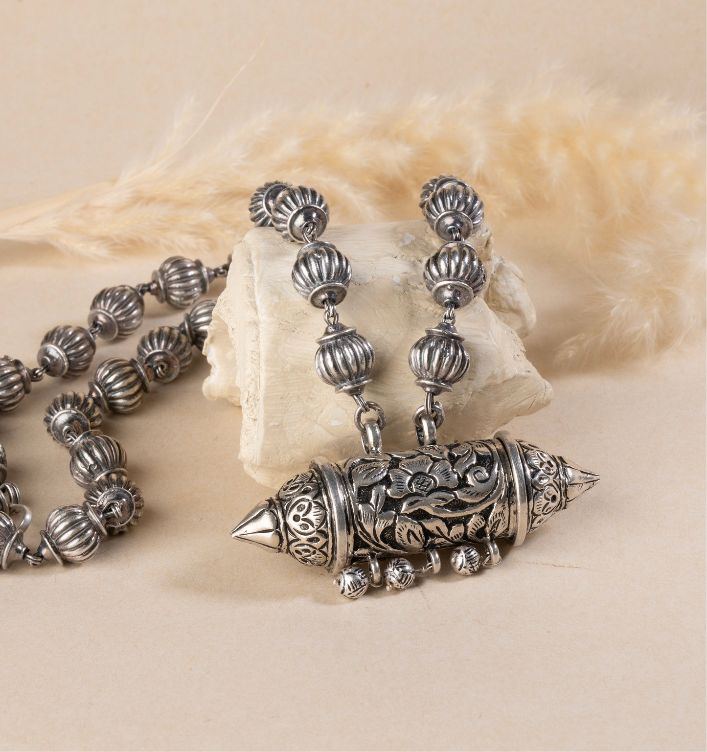 Antique Oxidised Silver Necklace