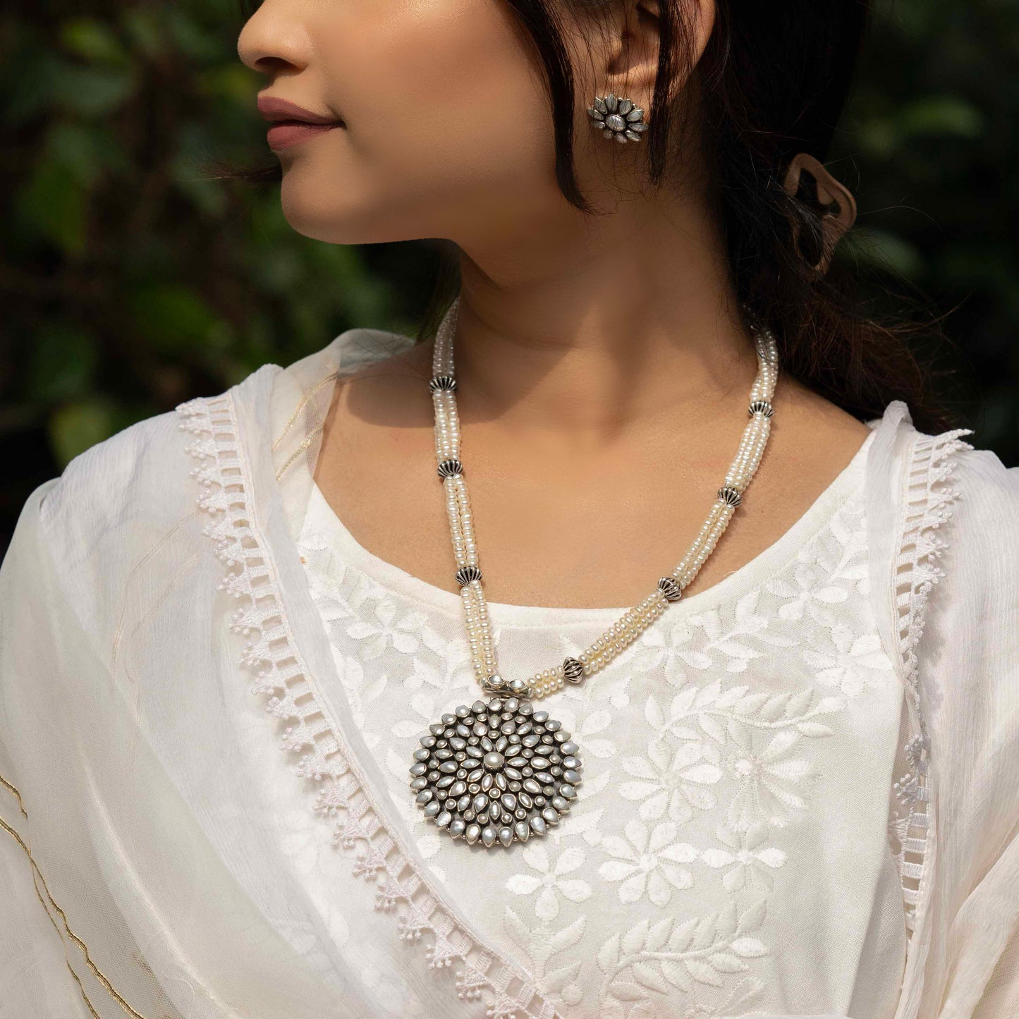 Elegant sterling silver long necklace with a sleek, minimalist design, perfect for gifting."