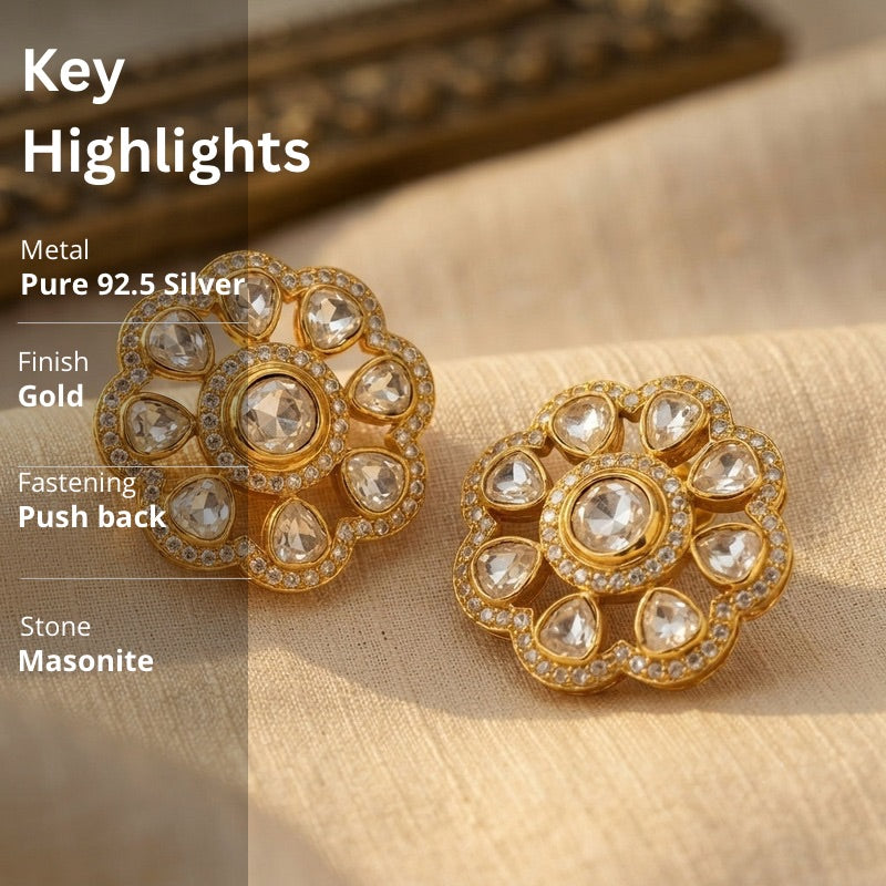 Polki Kundan Earrings