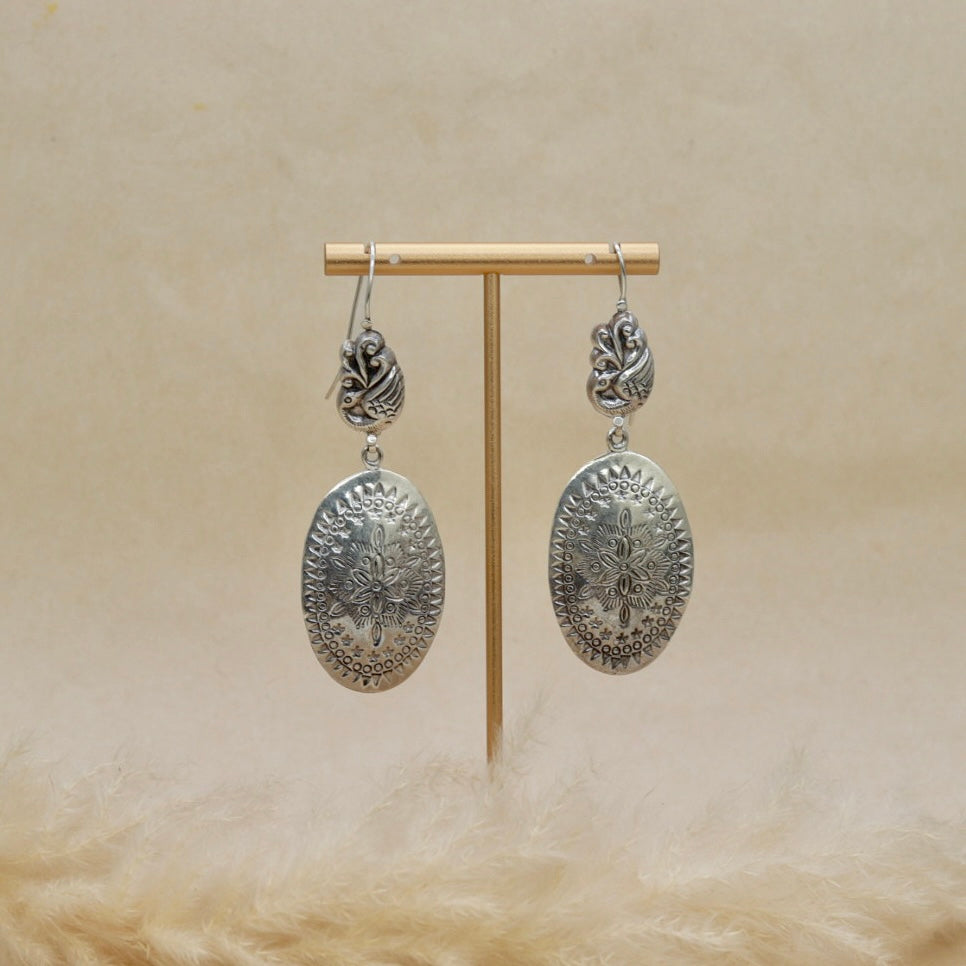 Silver Earrings.