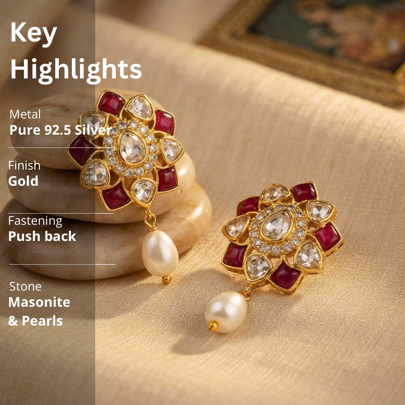 Polki Kundan Earrings