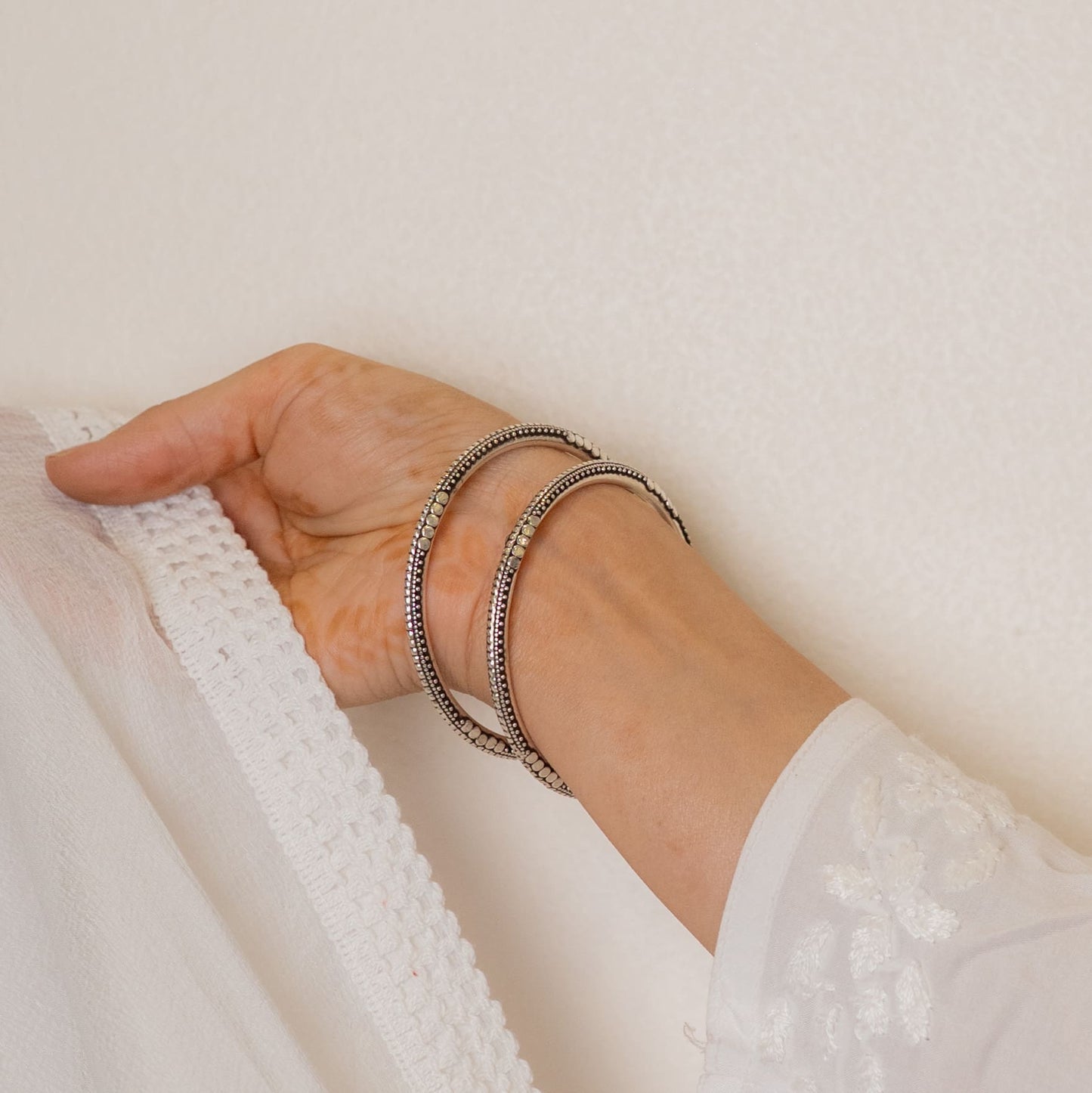 Vrishti Silver Bangles