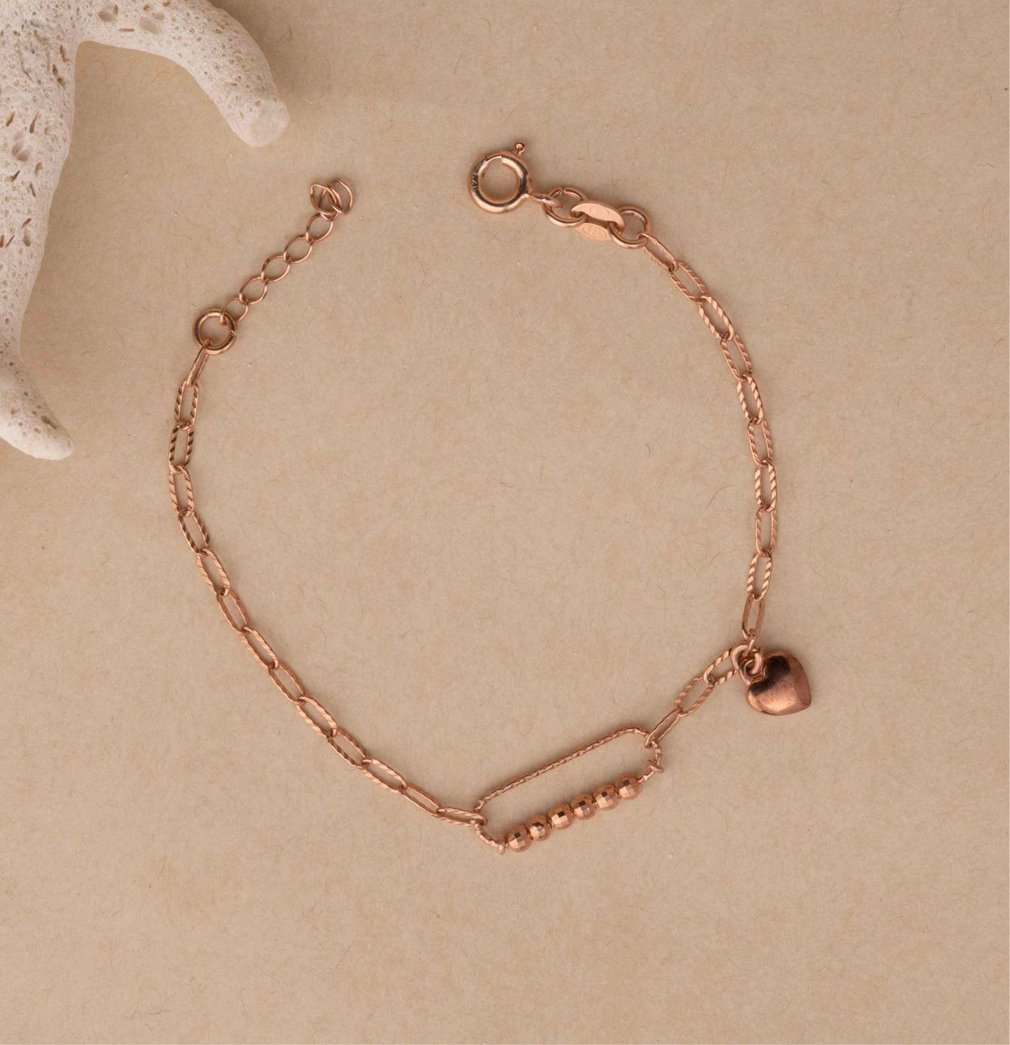 Silver Rose Gold Bracelet