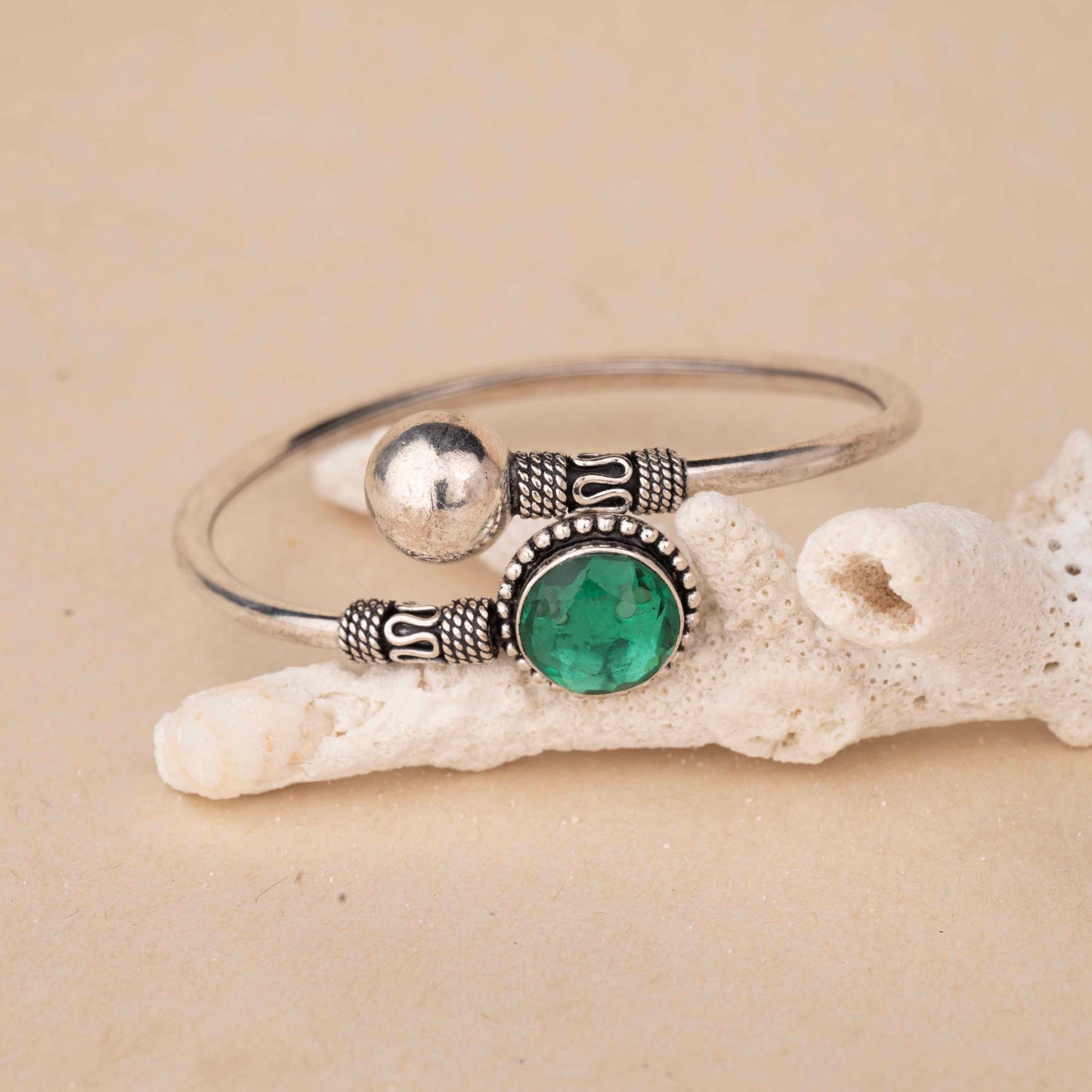 Green Silver Cuff