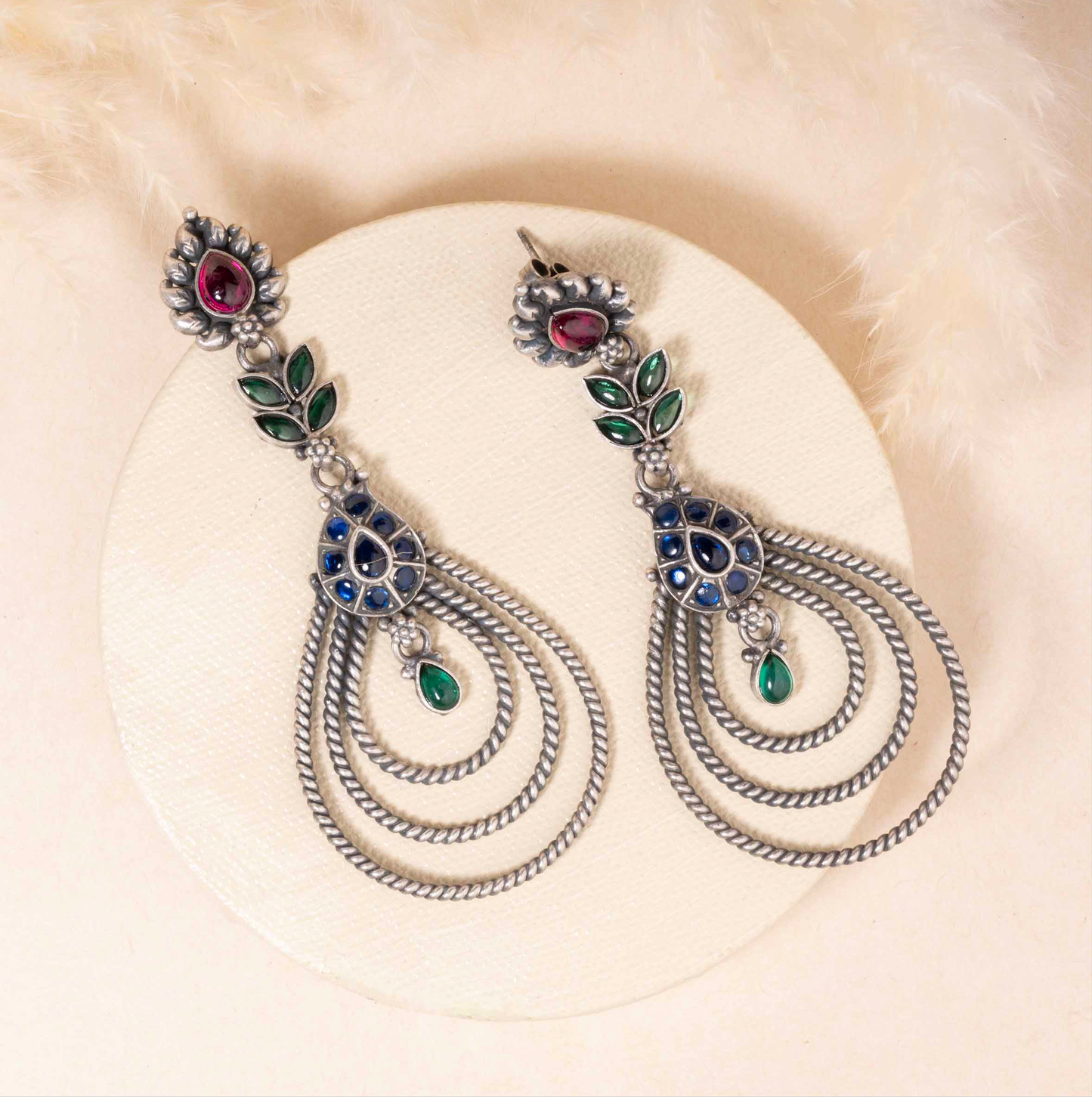 Silver oxidised Earrings
