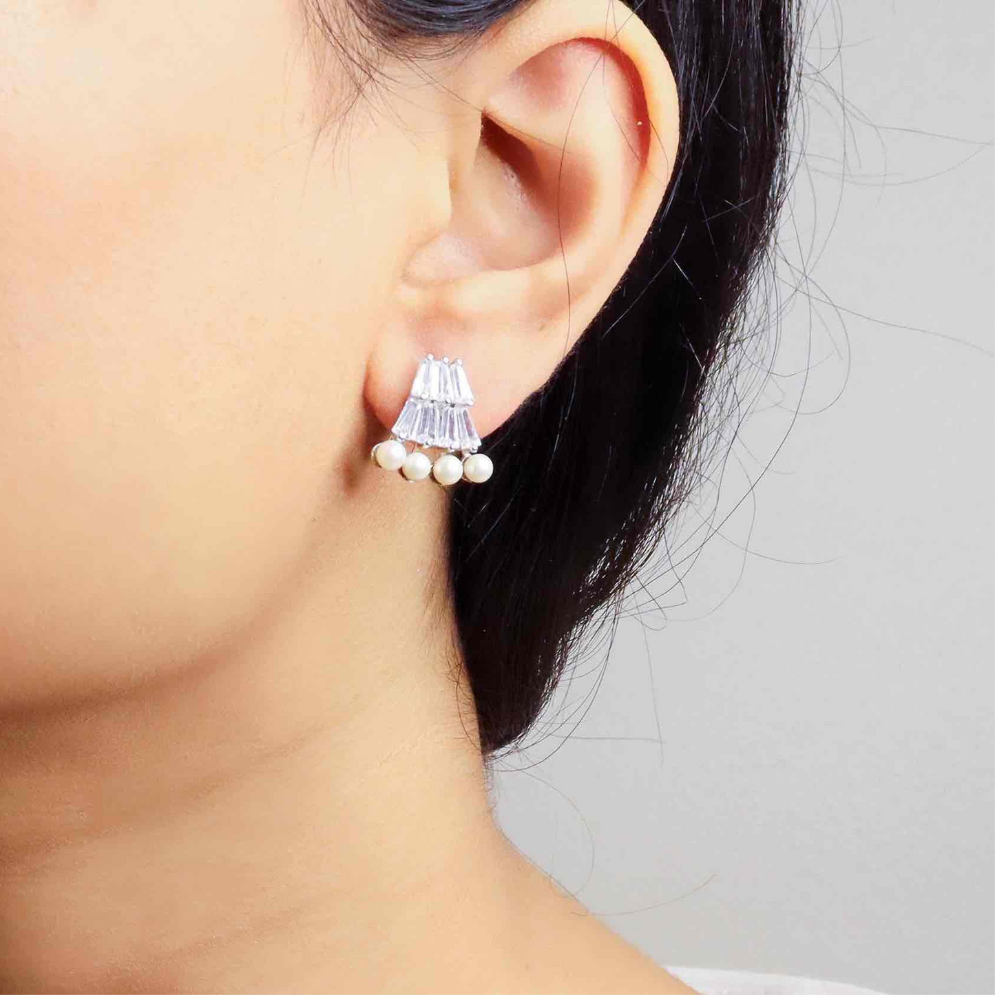 CZ And Pearl Studs
