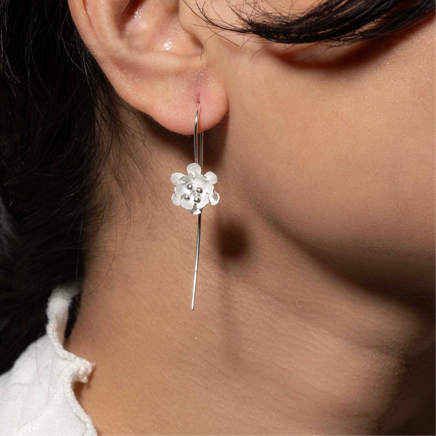 sterling silver aesthetic earrings|925 silver earrings|gift for her
