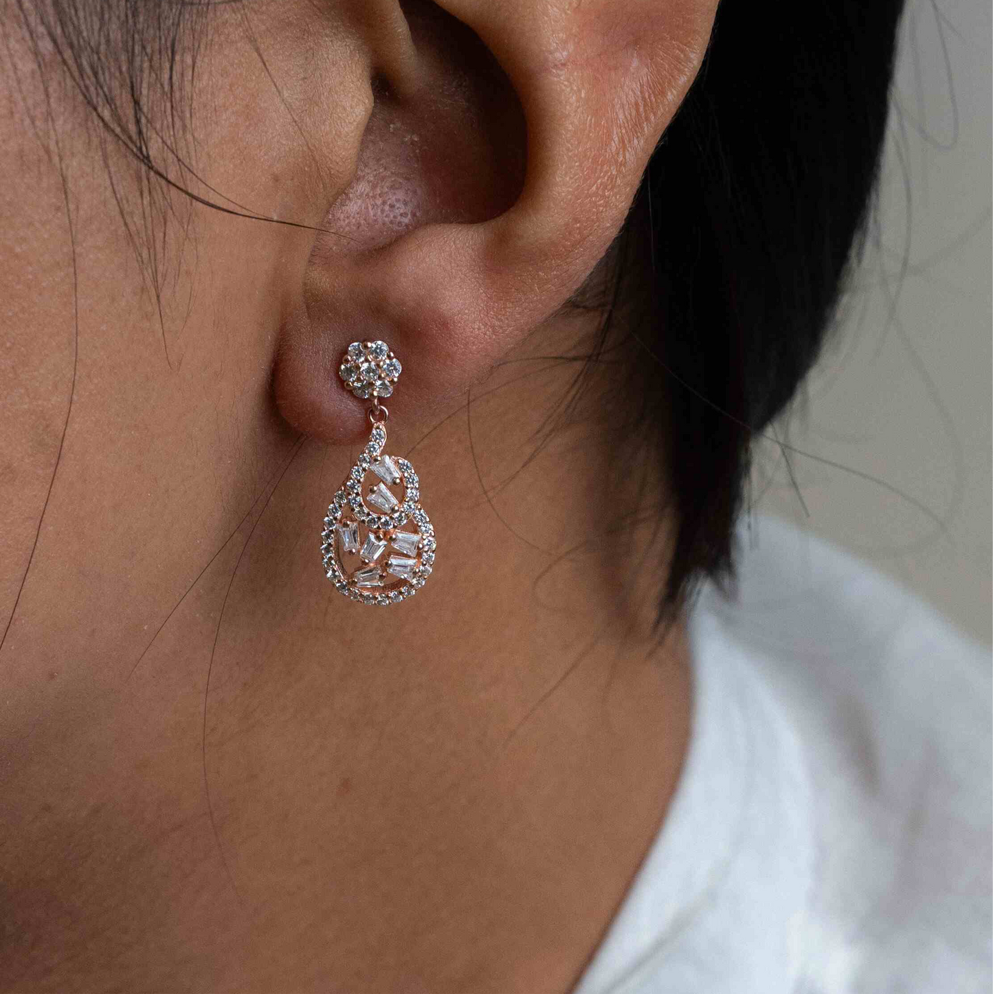 Sparkling Silver Earrings