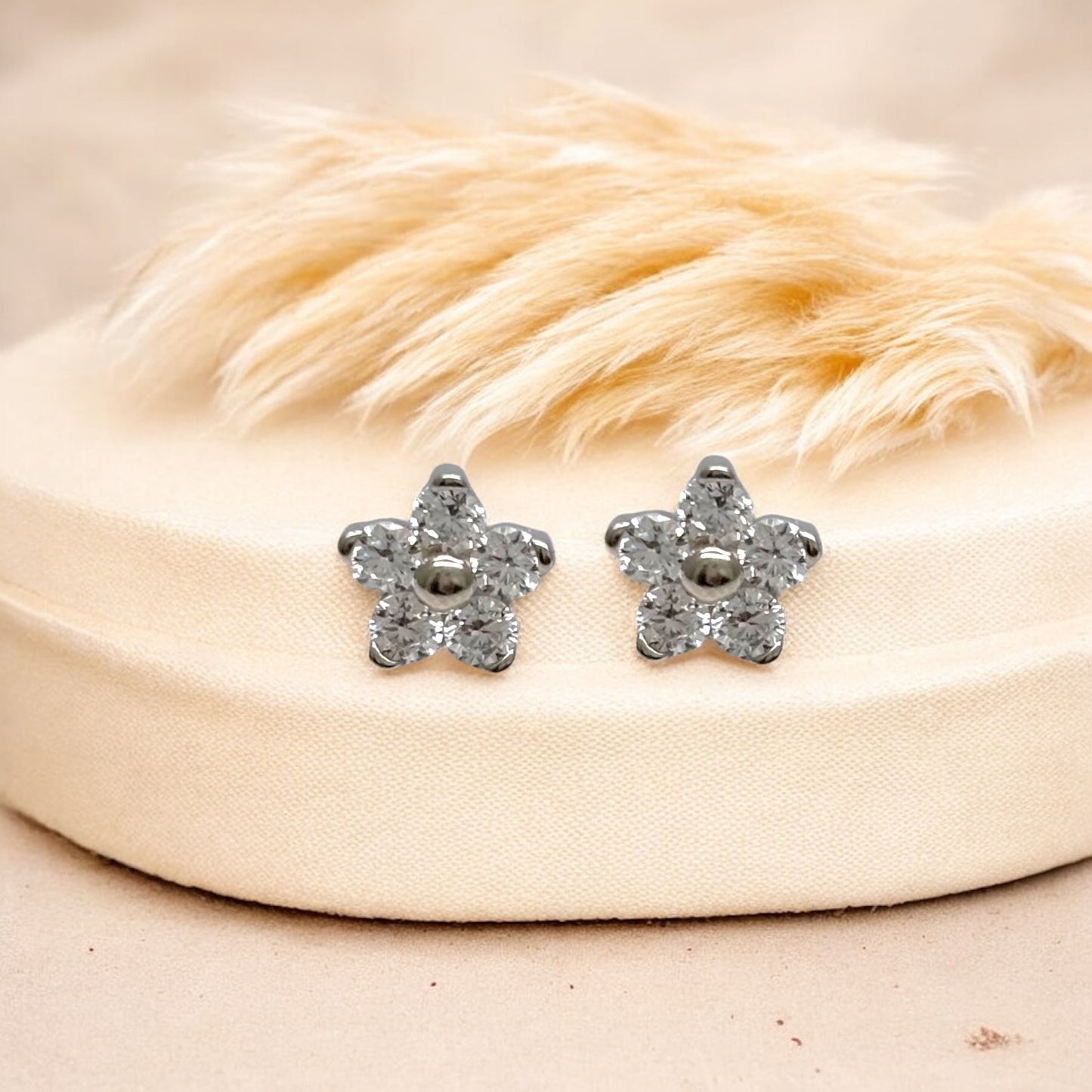 White Flower Studs
