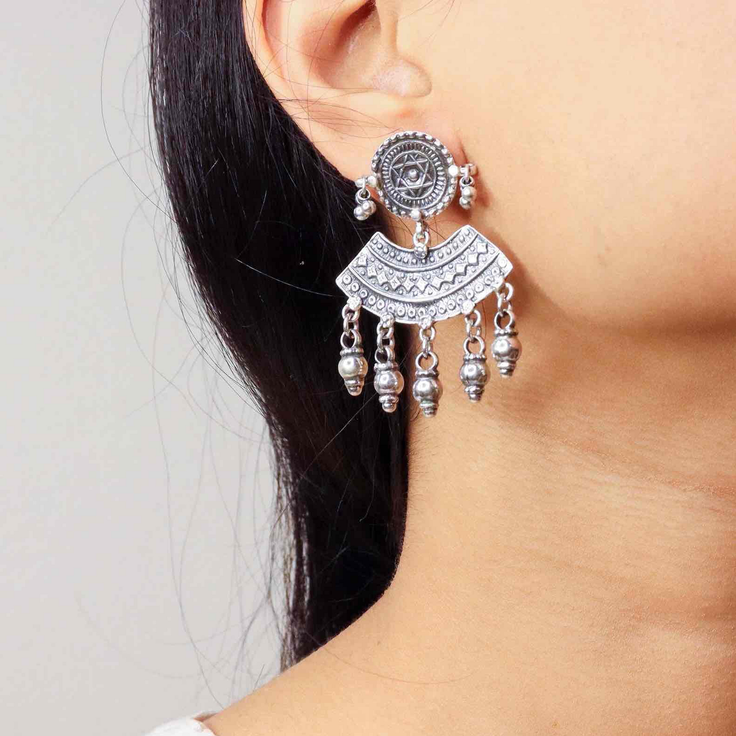 Oxidised Silver Earrings