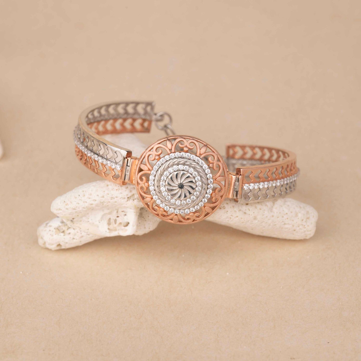 Silver Rose Gold Bracelet
