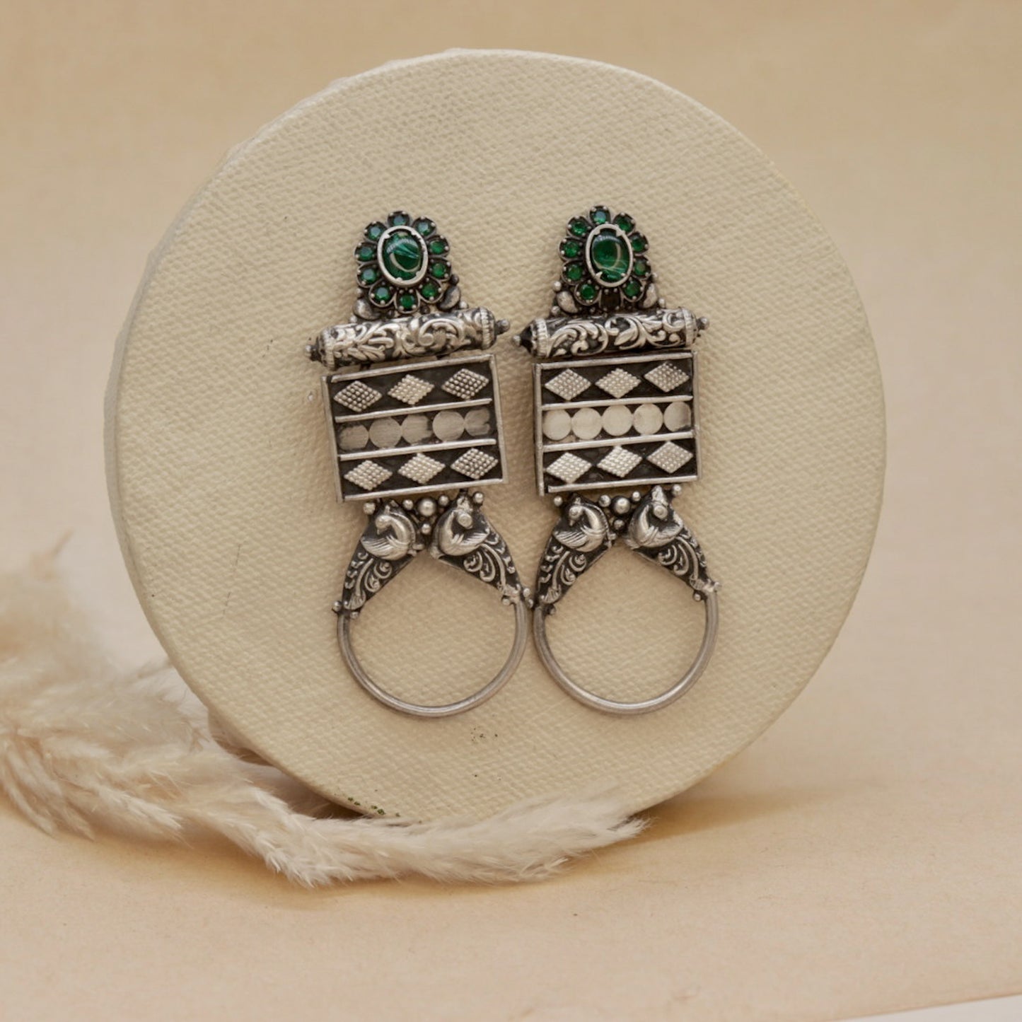 Silver Oxidised Earrings