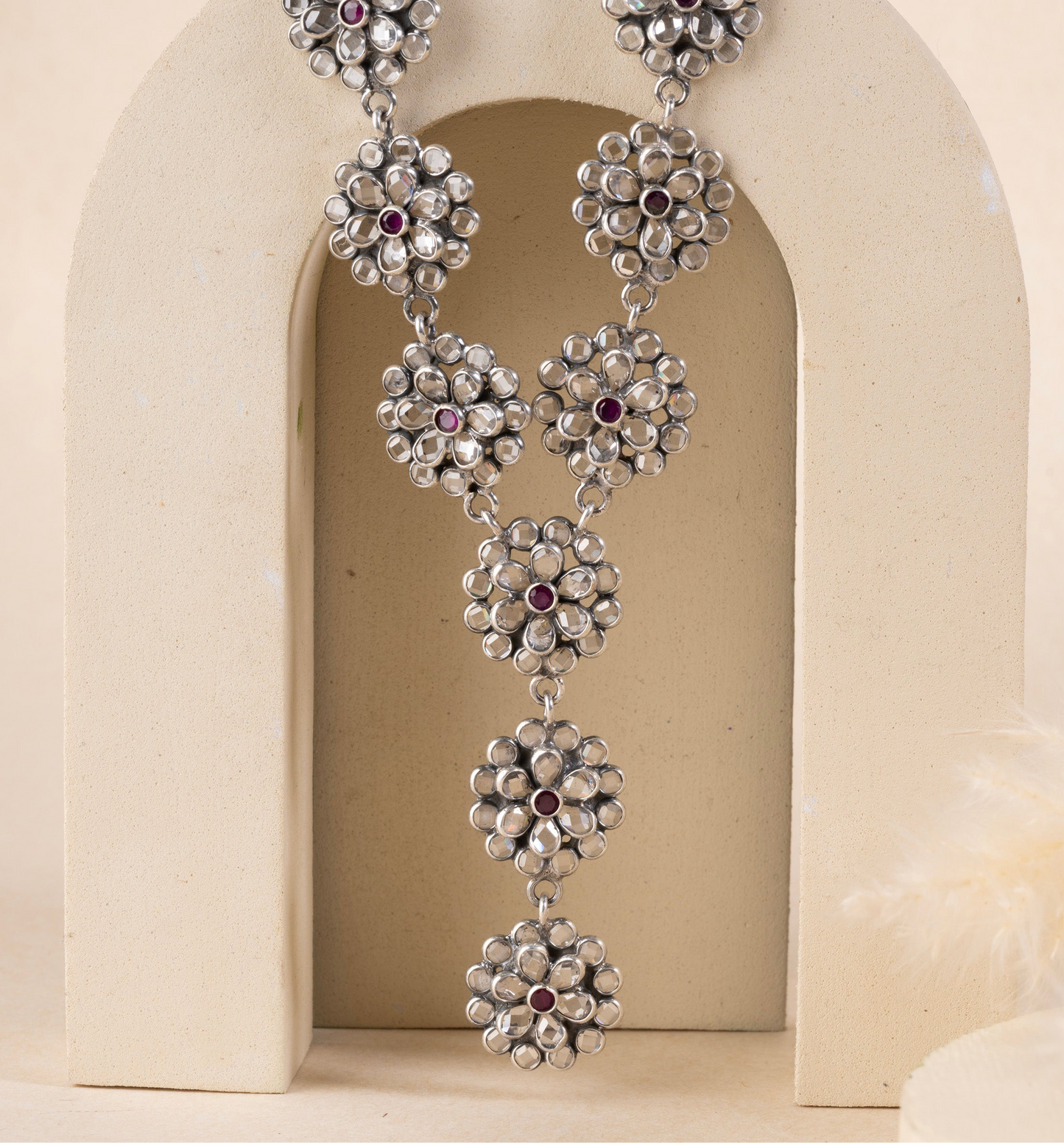 Blooming Flower Silver Necklace