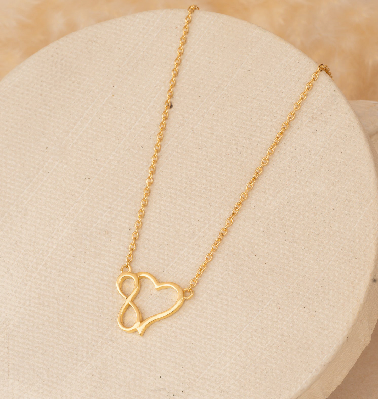 Golden Infinity Heart Neck Chain