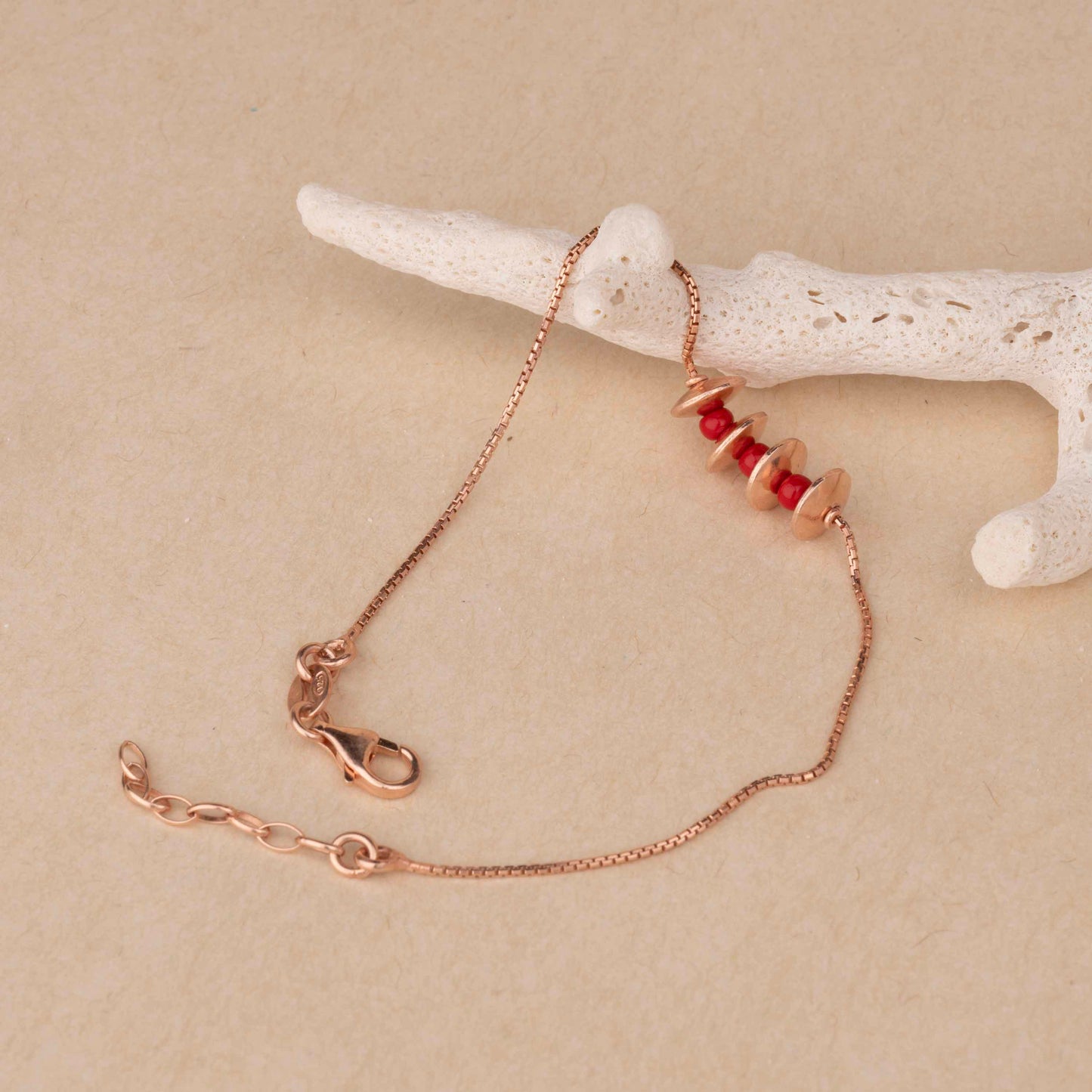 Coral Chain Bracelet