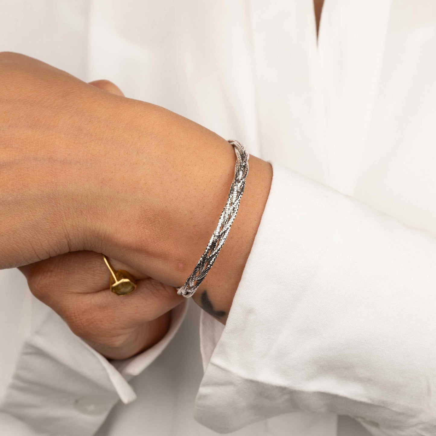Silver Weaving Bracelet