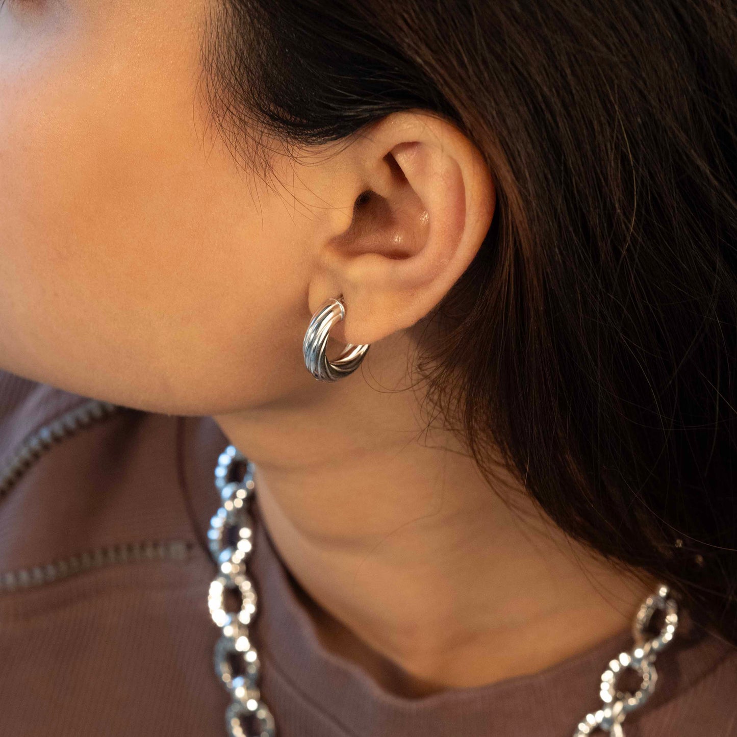 Silver Hoops