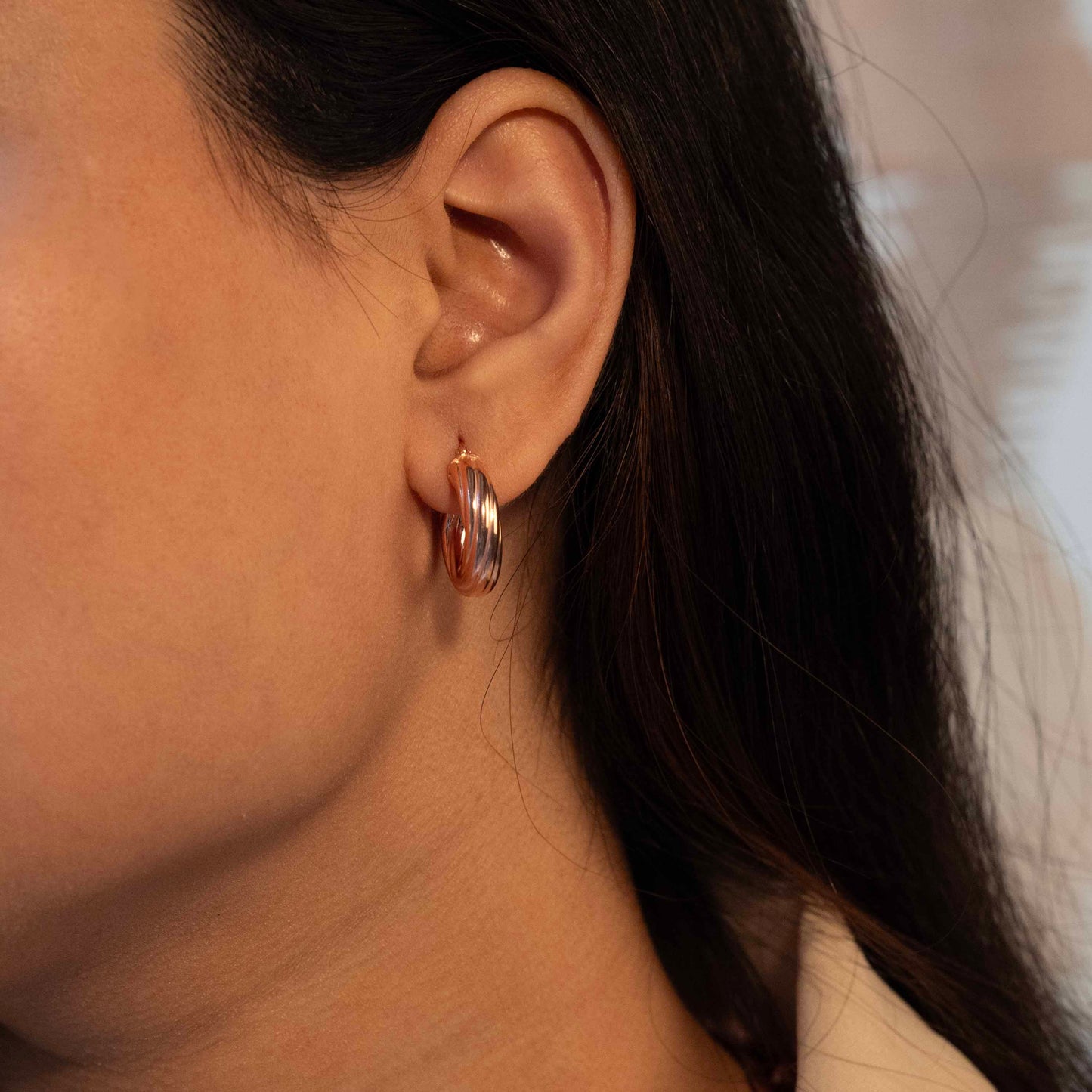 Rose Gold Hoops