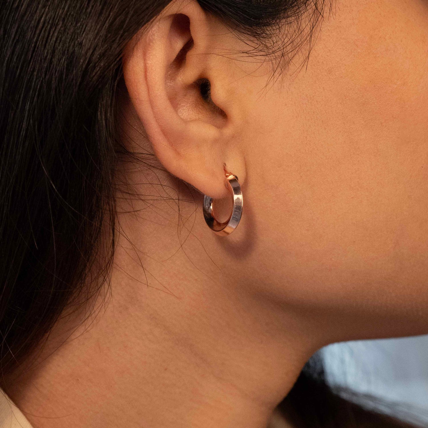 Rose Gold Hoops