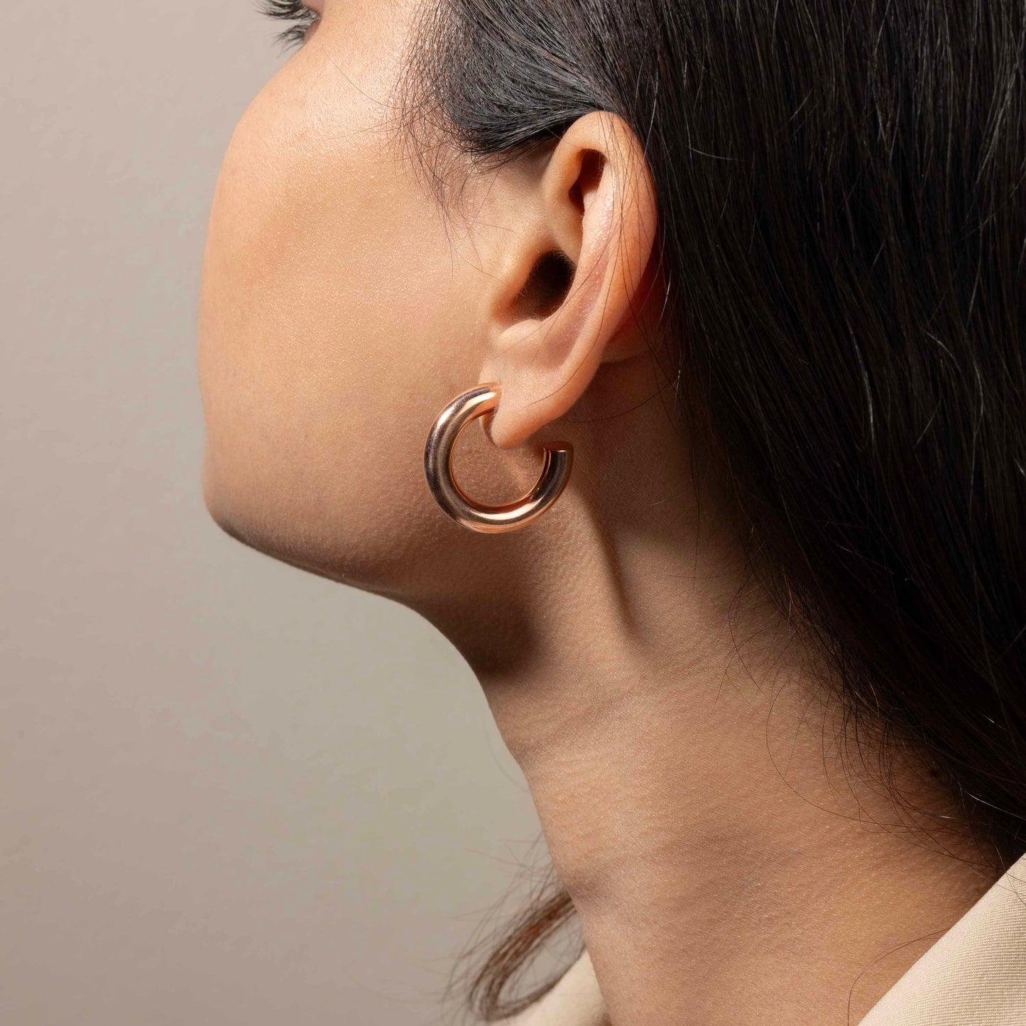 Rose Gold Hoops