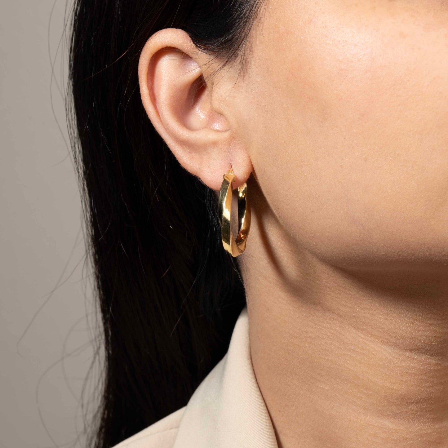 Golden Twist Hoops