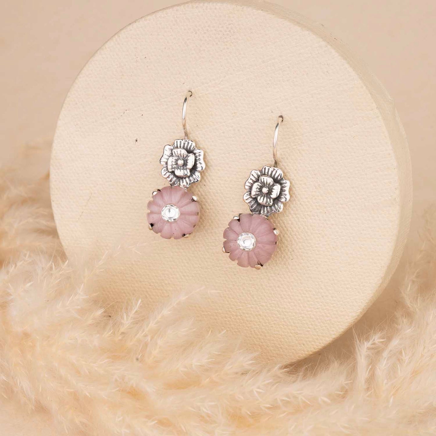 Oxidised Floral Earrings