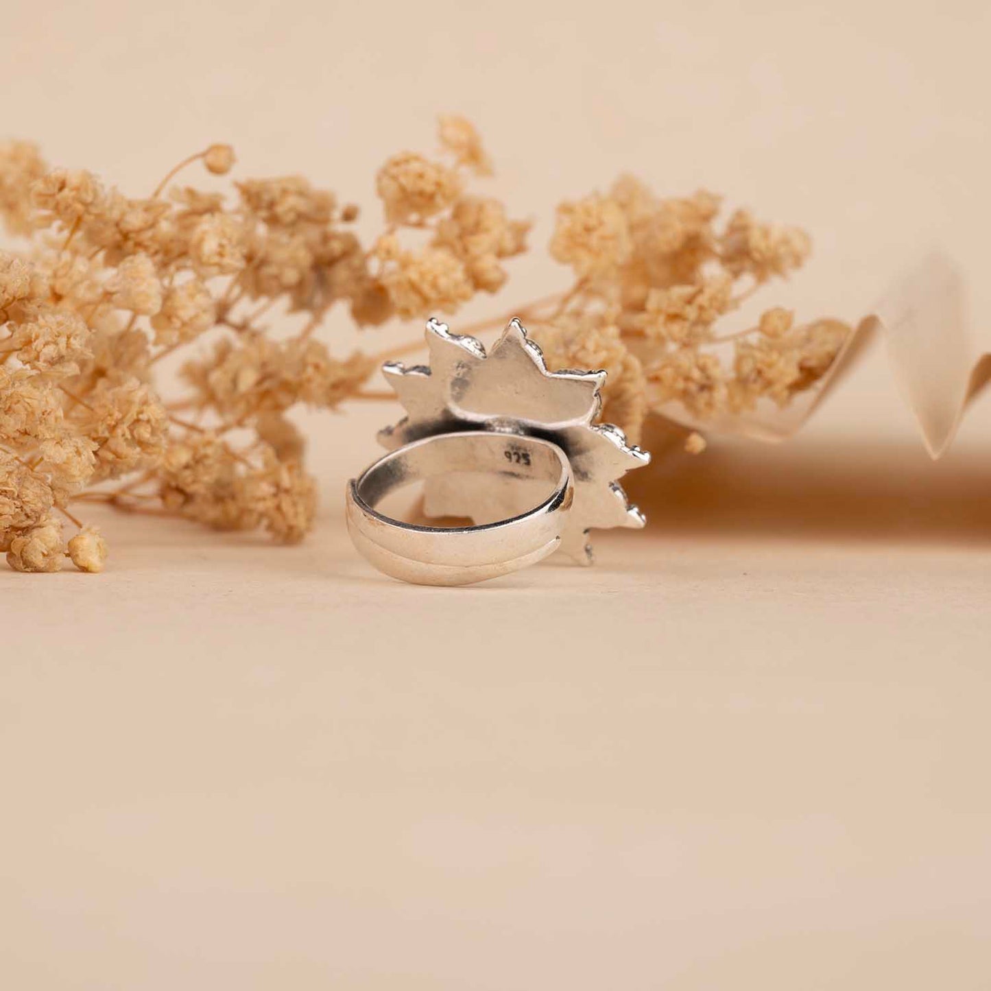 Oxidised Mndala Ring
