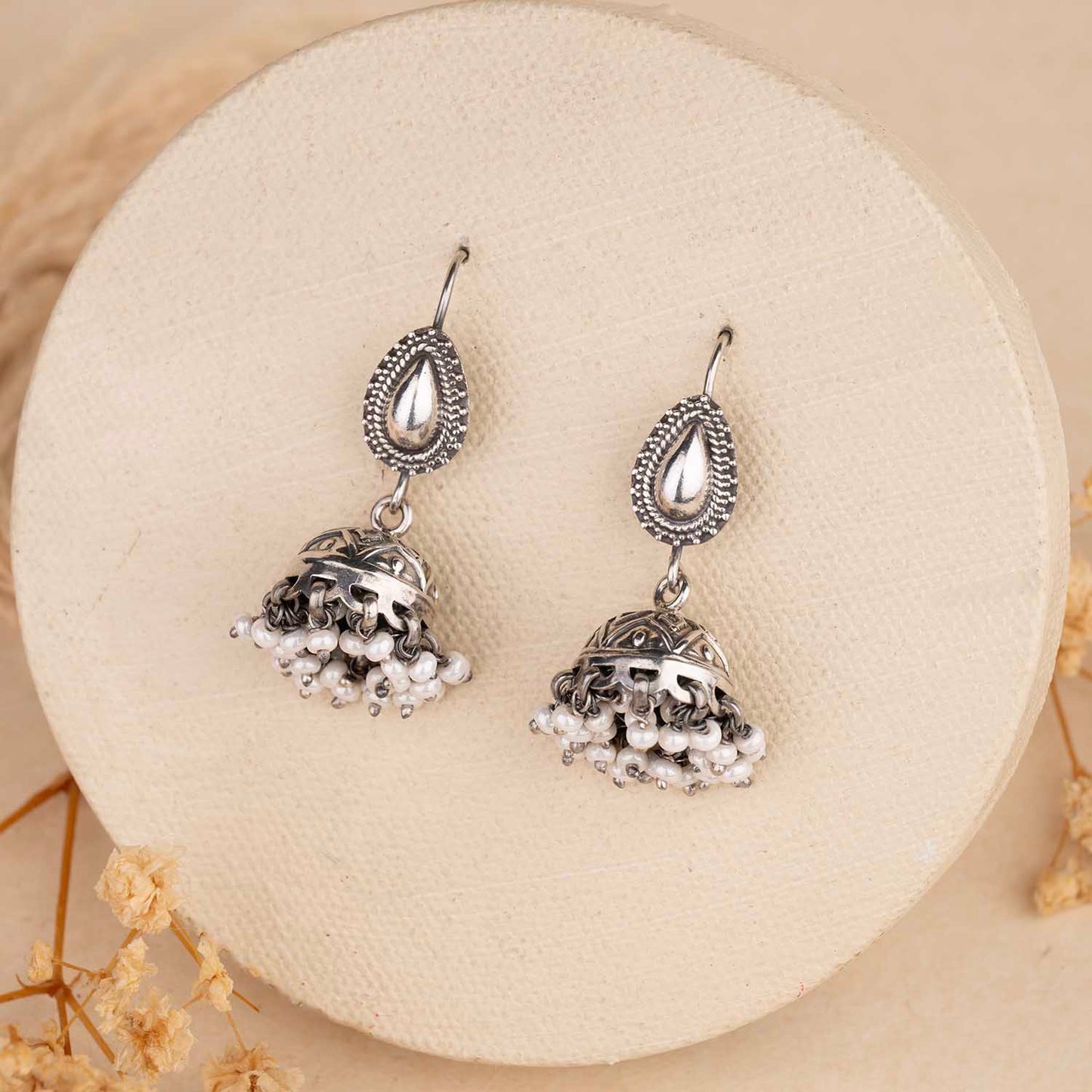 Oxidised Silver Jhumka