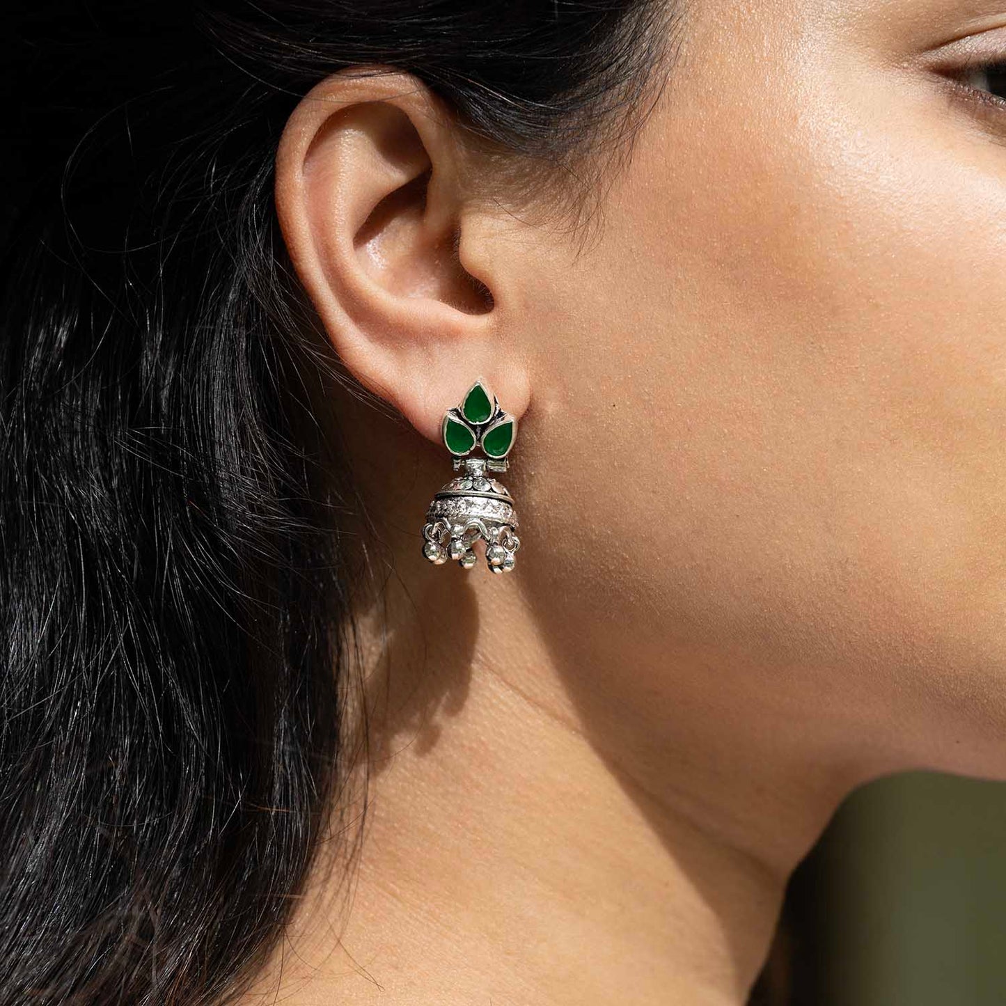 Silver Jhumka