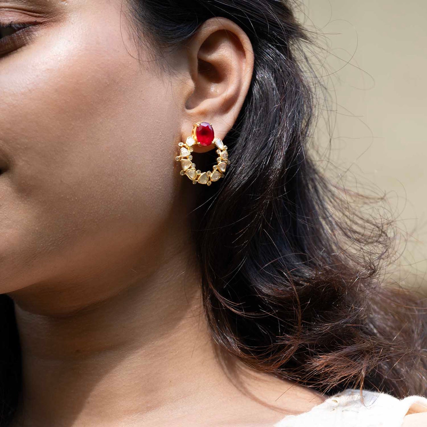 Polki Kundan Earrings