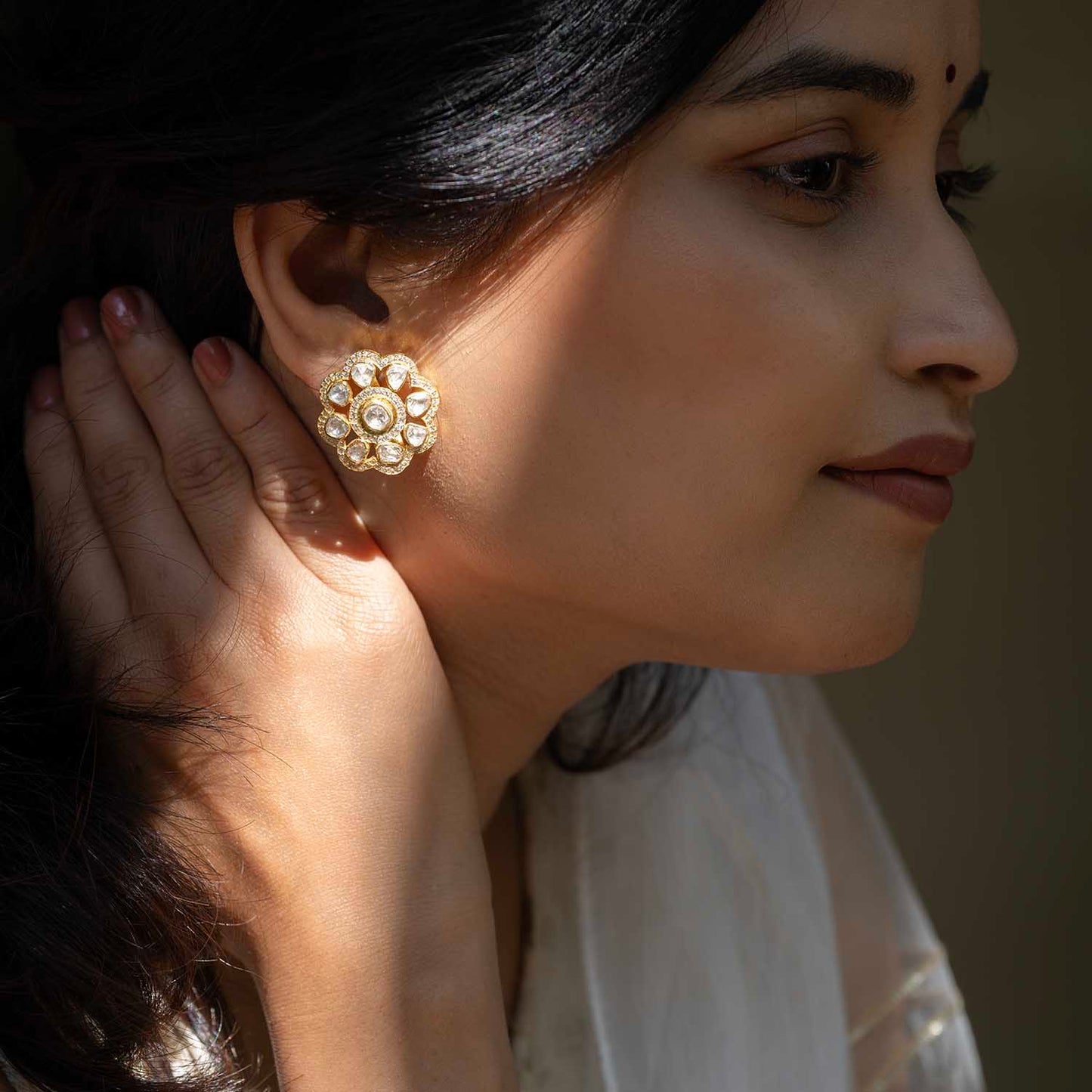 Polki Kundan Earrings