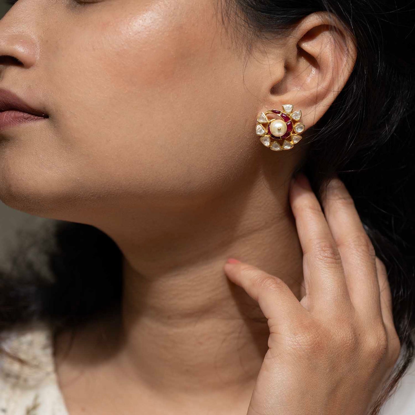 Polki Kundan Earrings