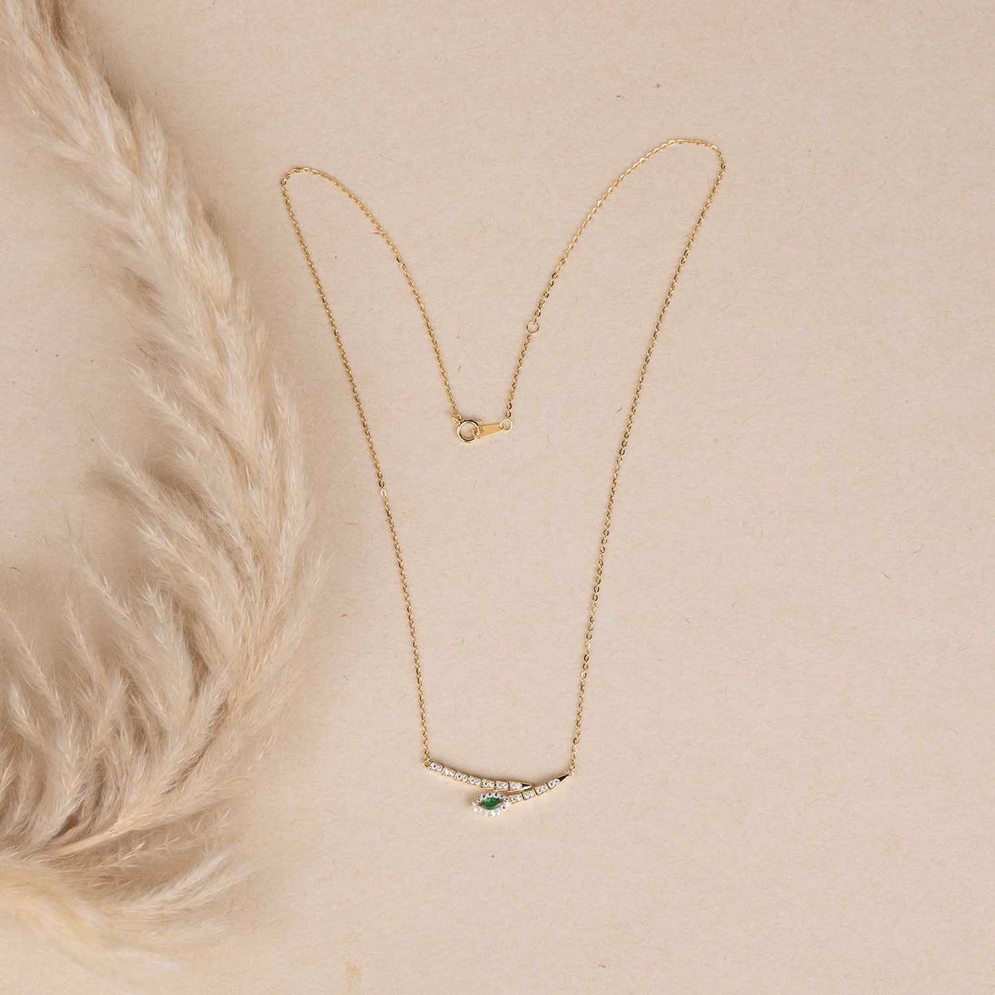 Dinty Snake Gold Necklace