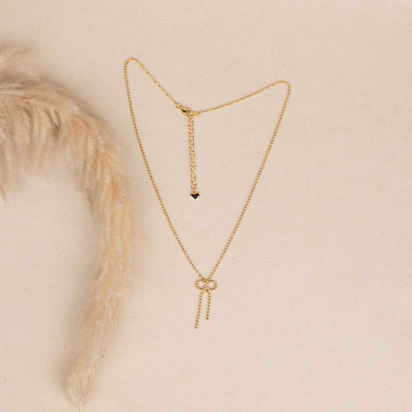Gold Bow Necklace