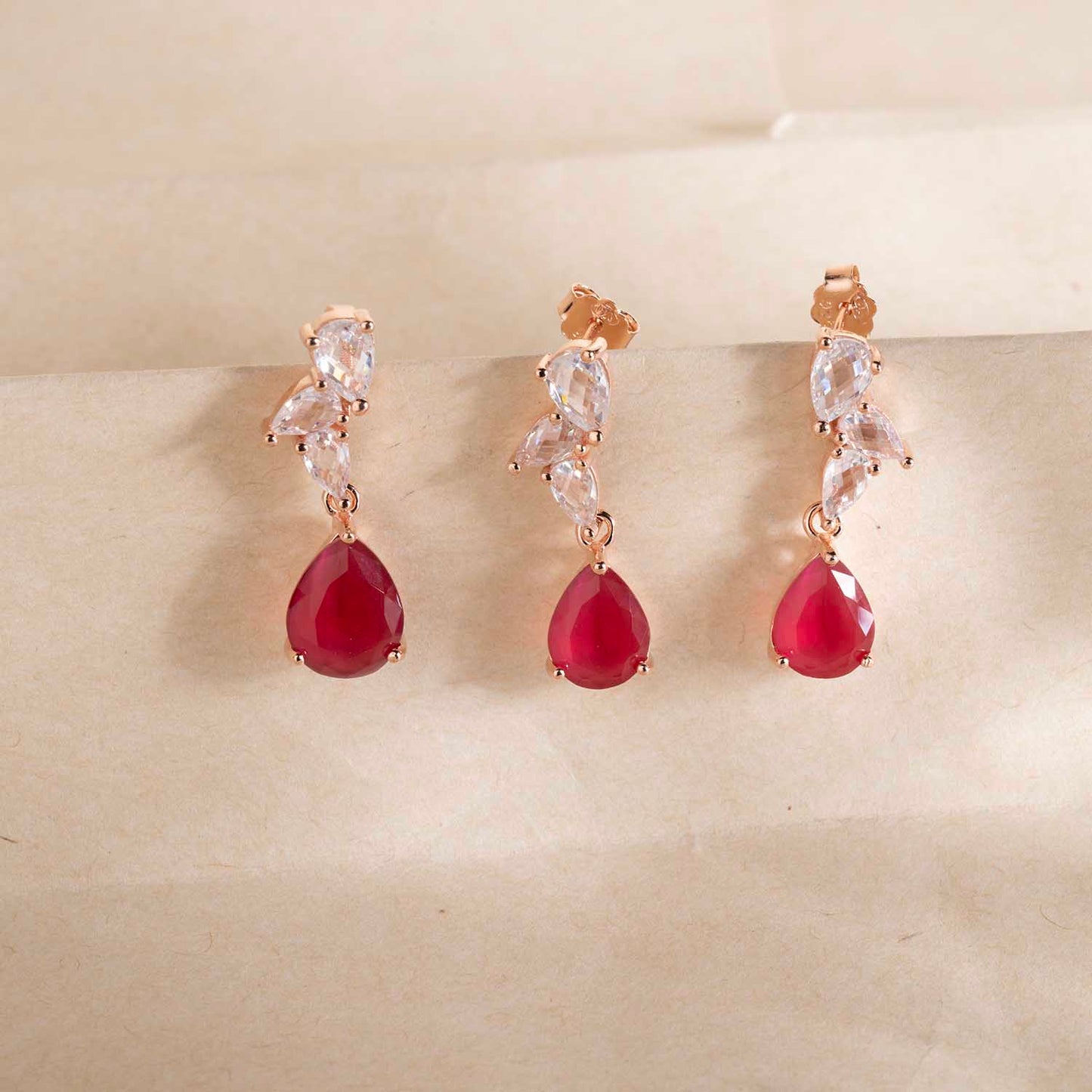 Rose Gold Pendant & Earrings Set