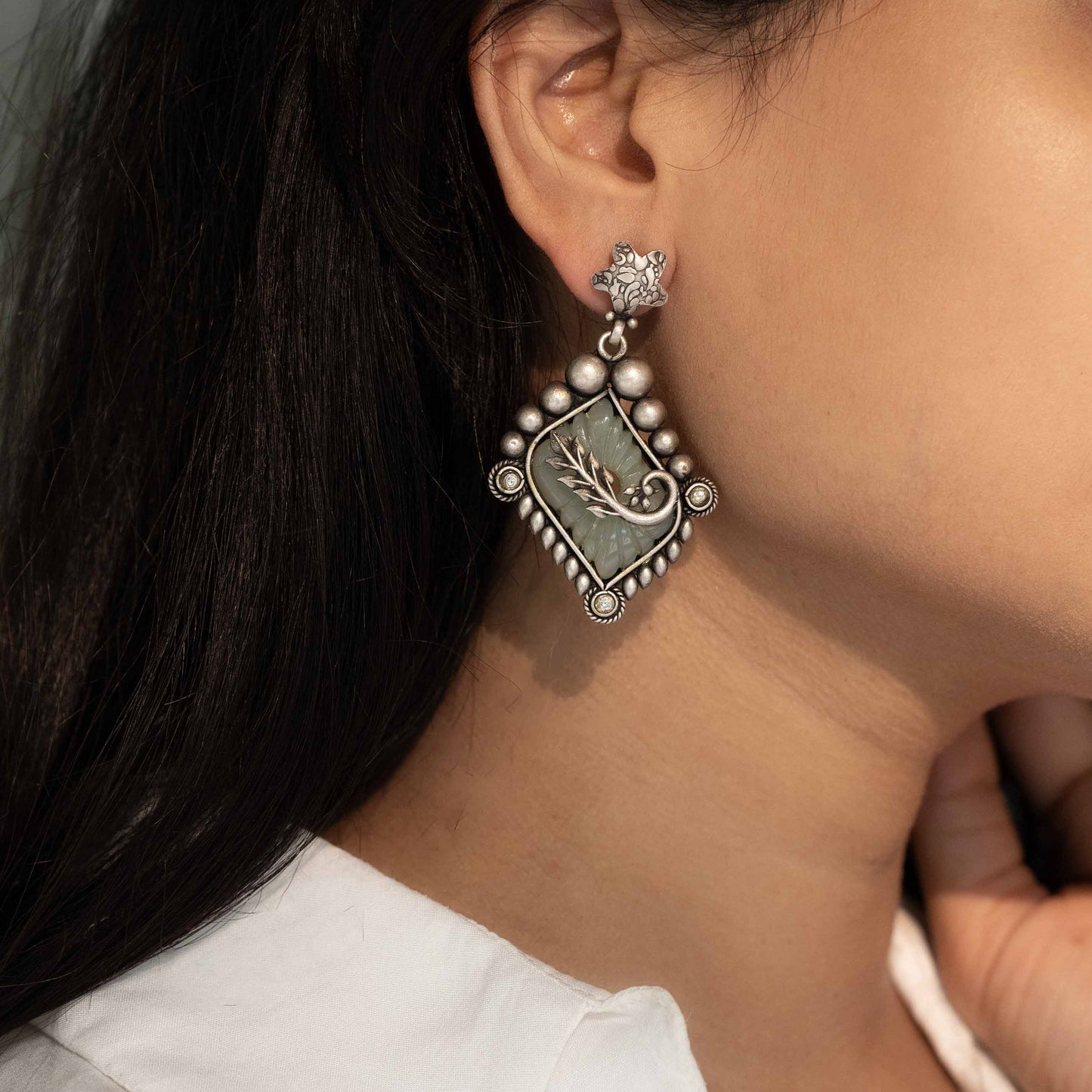 Elegant 925 sterling silver aesthetic earrings with intricate design, perfect for adding sophistication to any outfit, ideal for formal events and everyday wear. gift for women/girls,