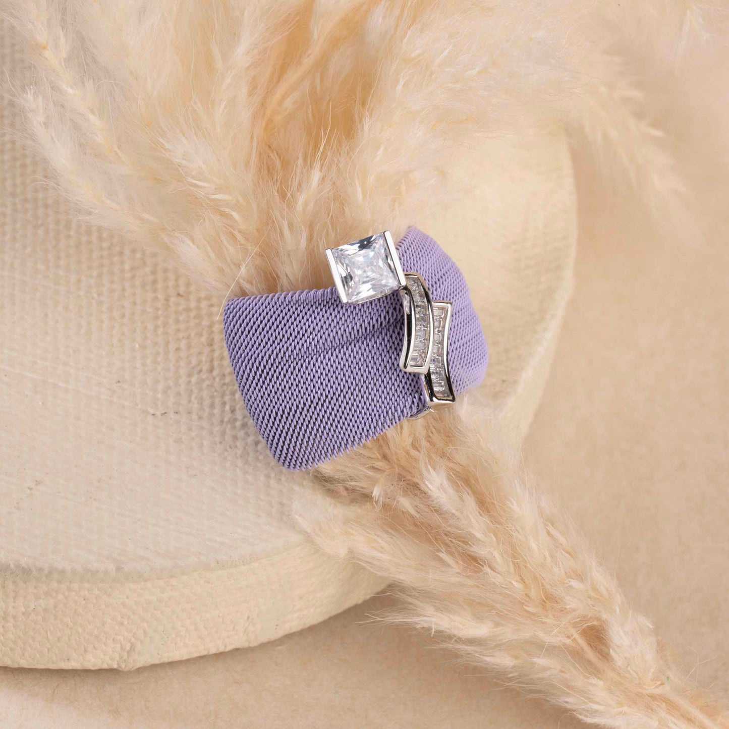 lilac colour silver ring for women/ gift for her