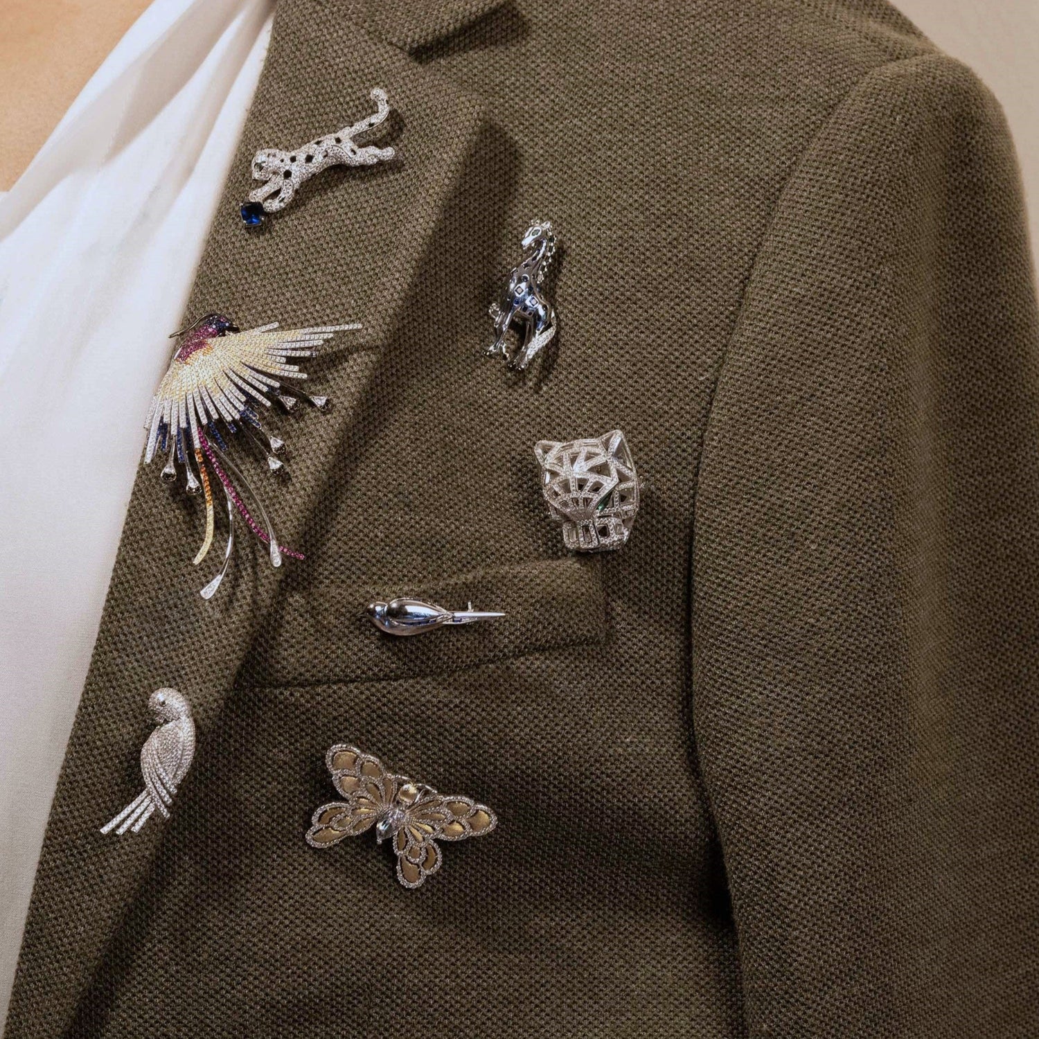 silver brooch for men and women, perfect gift for men / groom