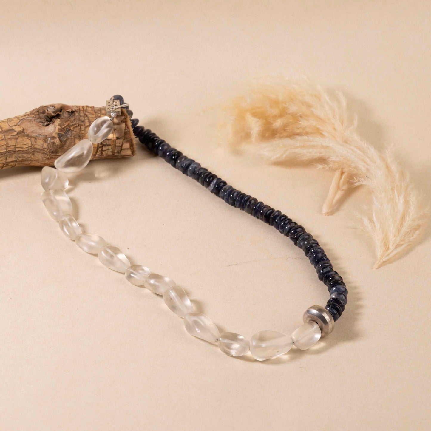 Moon & Midnight Stone Necklace