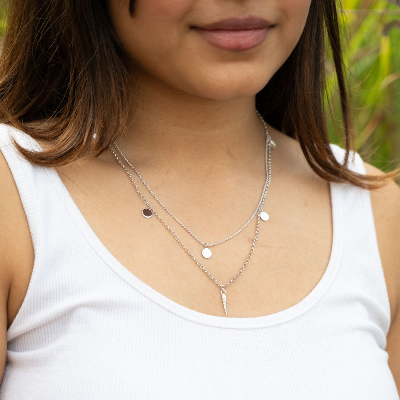 Silver 2 Layer Necklace
