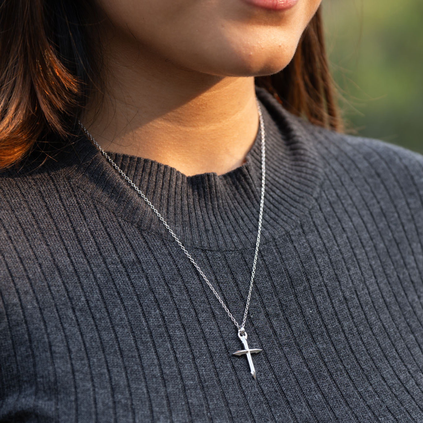 Silver Cross Neck Chain