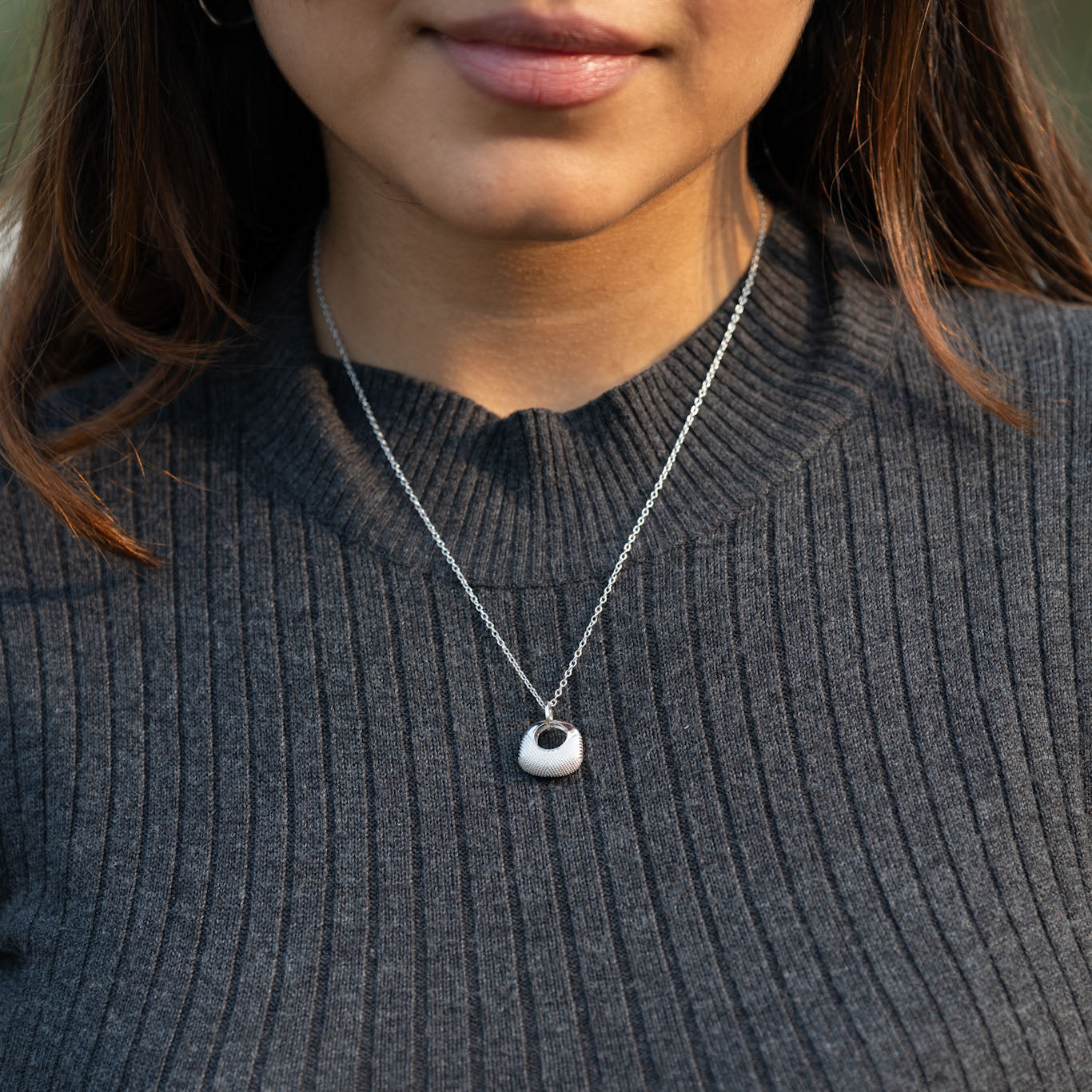 Silver Purse Necklace