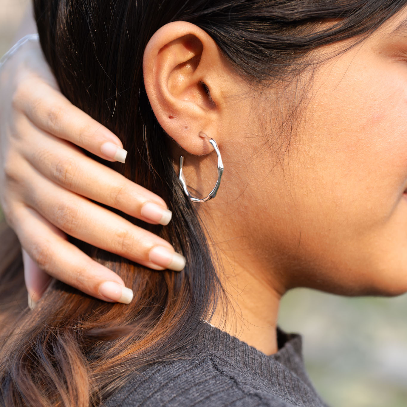 Silver Hoops